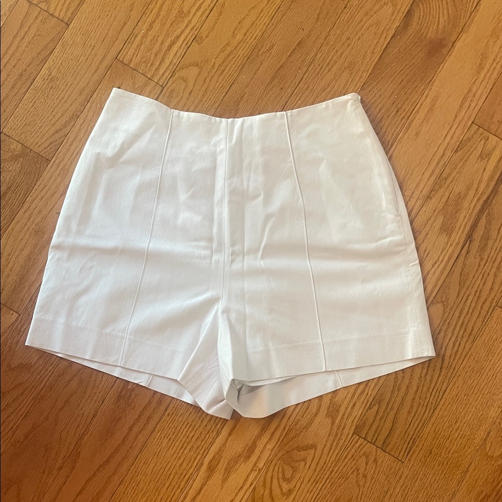 Diane von Furstenberg White High-Waisted Shorts